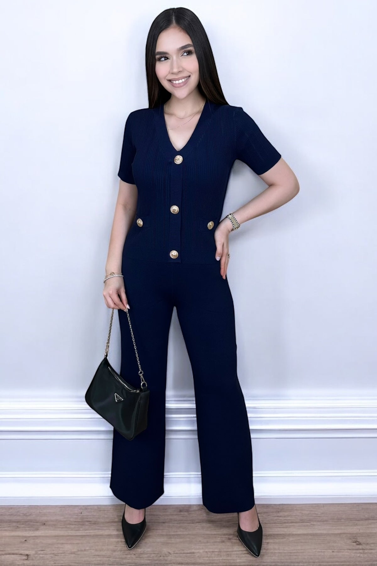 FANCY NAVY GOLD SET