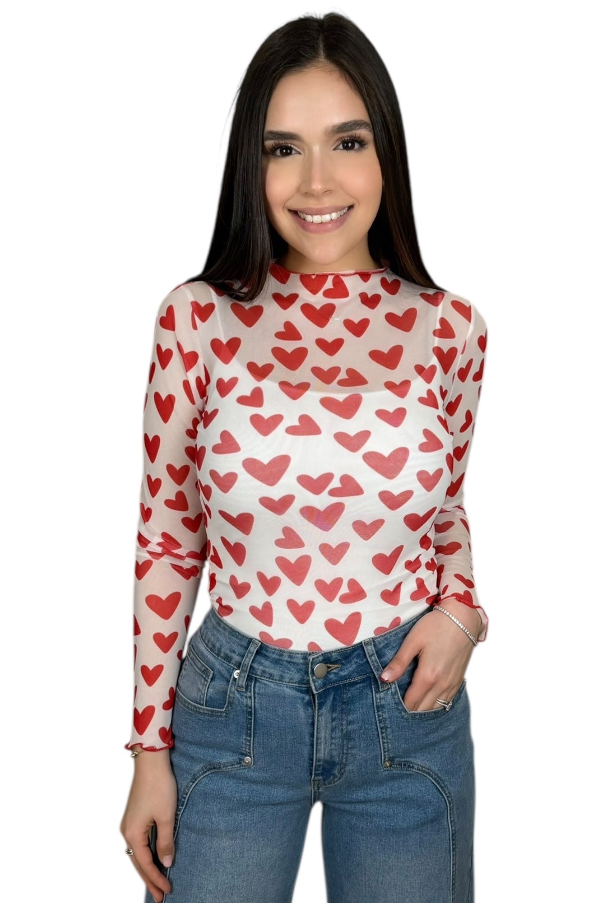 CUTE HEART TOP