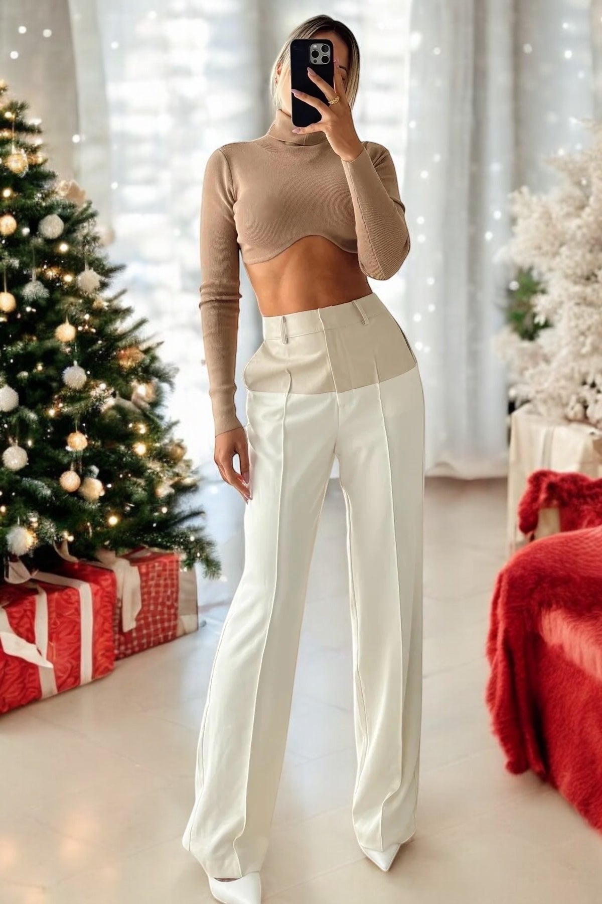 BEIGE CONTRAST PANT