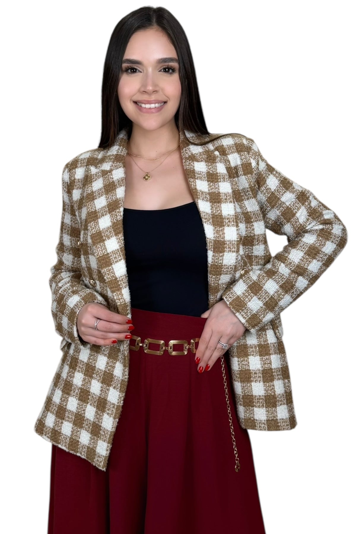 PARISIAN LUXE TWEED BLAZER - BEIGE